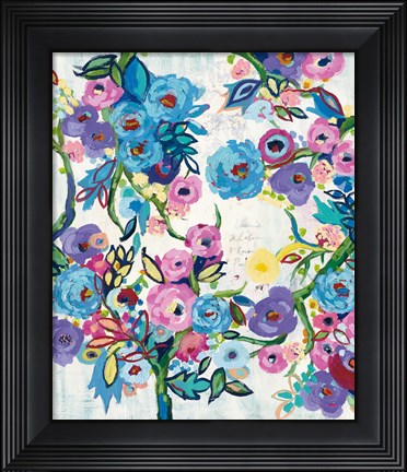 Framed Floral Recipe Print