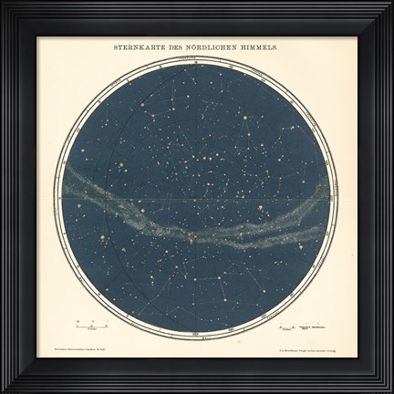 Framed Celestial Sphere North Print