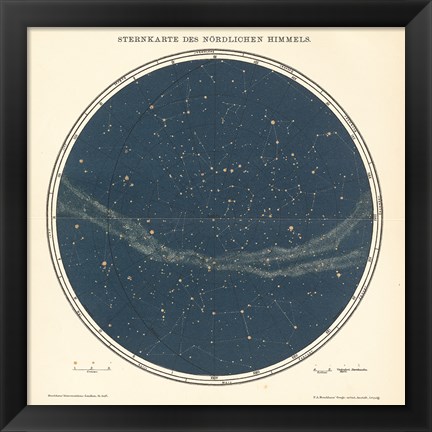 Framed Celestial Sphere North Print