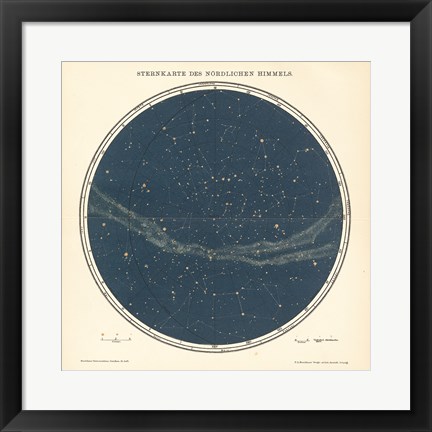 Framed Celestial Sphere North Print