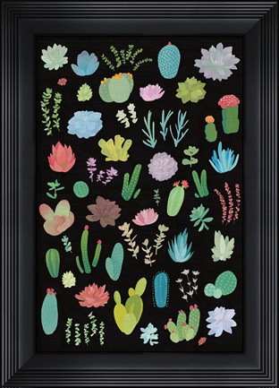 Framed Succulaen Chart 1 Print