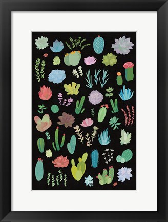 Framed Succulaen Chart 1 Print