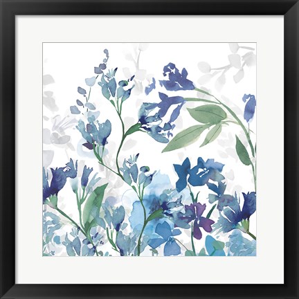 Framed Colors of the Garden III Cool Shadows Print