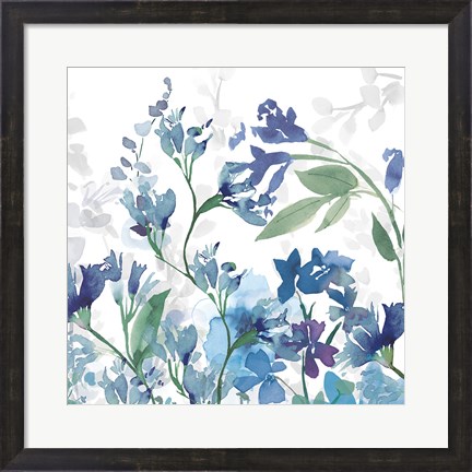 Framed Colors of the Garden III Cool Shadows Print