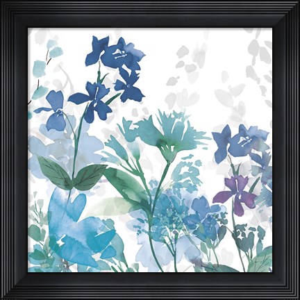 Framed Colors of the Garden II Cool Shadows Print