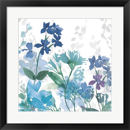 Framed Colors of the Garden II Cool Shadows Print