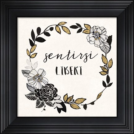 Framed Dream Garden Inspiration II Italian Print