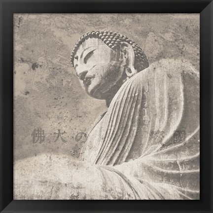 Framed Asian Buddha II Neutral Print