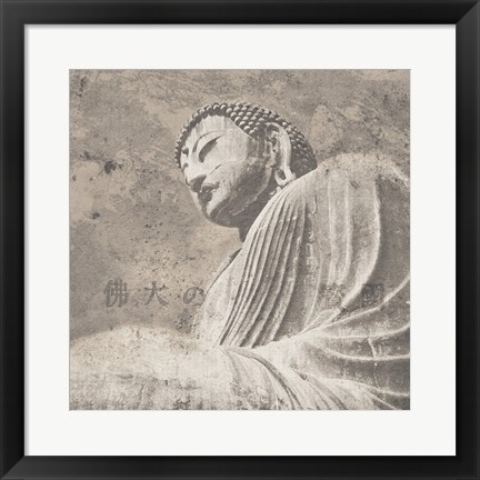 Framed Asian Buddha II Neutral Print