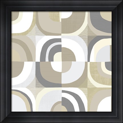 Framed Circle Quartet Achroma Print