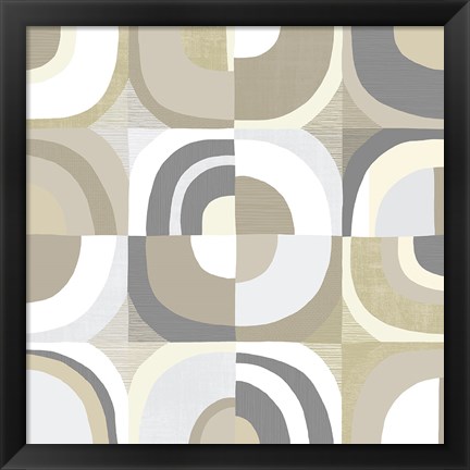 Framed Circle Quartet Achroma Print