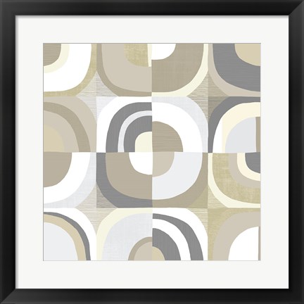 Framed Circle Quartet Achroma Print