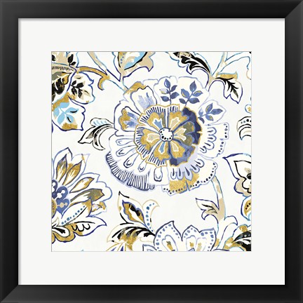 Framed Ceylon Gardens IV Black and Gold Print