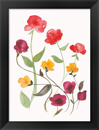 Framed Harriets Light Floral Element Print