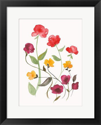 Framed Harriets Light Floral Element Print