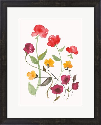Framed Harriets Light Floral Element Print