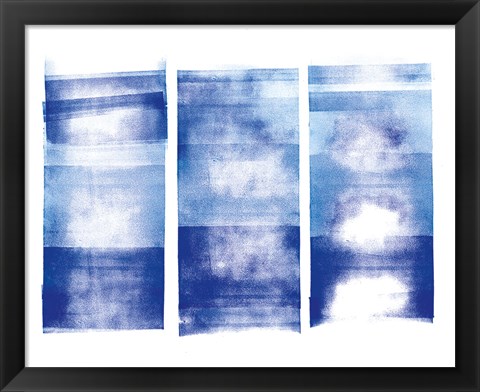 Framed Blue and Gold Element II Print