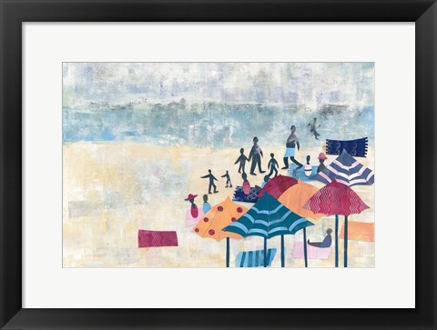 Framed Day at the Beach Print