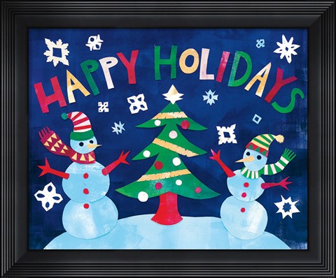 Framed Winter Holiday I Print
