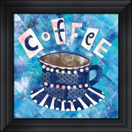 Framed Cafe Collage I Print