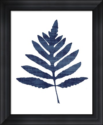 Framed Fern Indigo Print