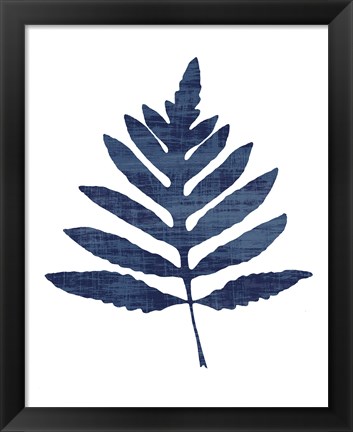 Framed Fern Indigo Print