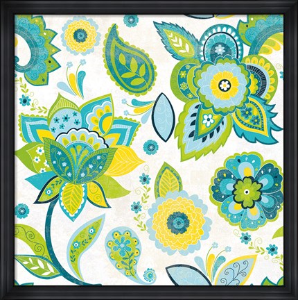 Framed Fun Florals White Crop Print