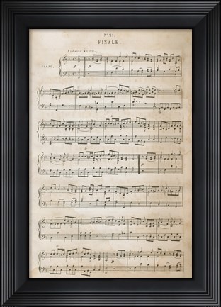 Framed Sheet of Music IV Print