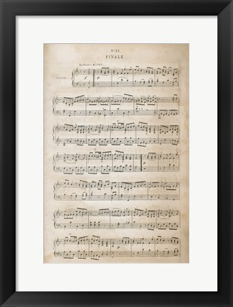 Framed Sheet of Music IV Print