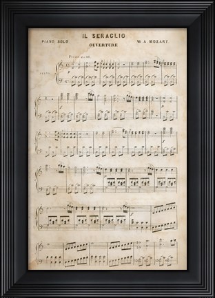 Framed Sheet of Music II Print