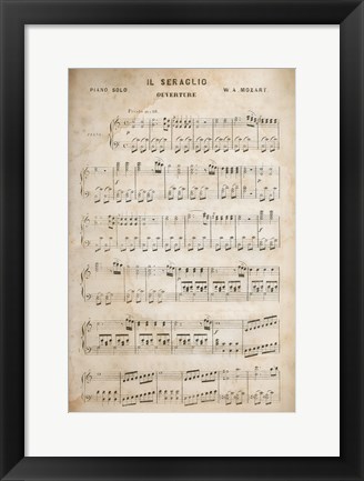 Framed Sheet of Music II Print