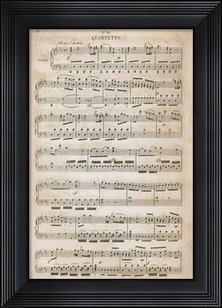 Framed Sheet of Music III Print