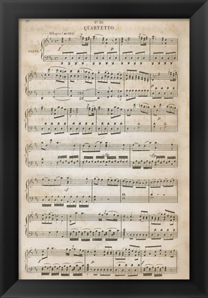 Framed Sheet of Music III Print