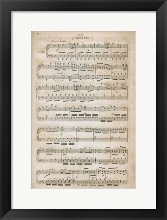 Framed Sheet of Music III Print