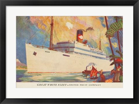 Framed Great White Fleet Postcard II Crop Print