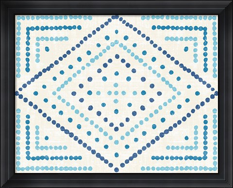 Framed Daisy Dots Tile II Print