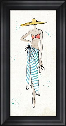 Framed Beach Divas III Color Print