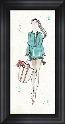 Framed Beach Divas IV Color Print