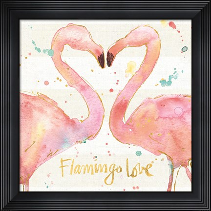 Framed Flamingo Fever II Print