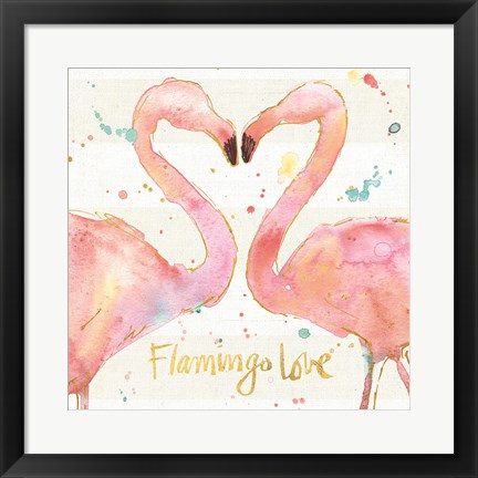 Framed Flamingo Fever II Print