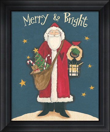 Framed Vintage St.Nick I Print