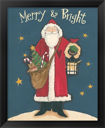 Framed Vintage St.Nick I Print