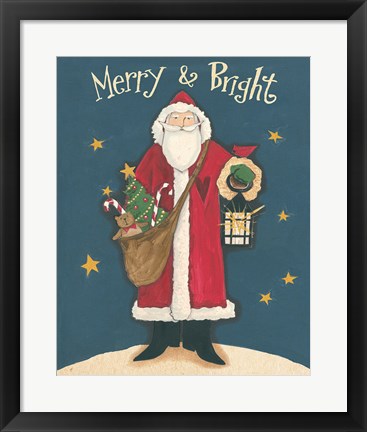 Framed Vintage St.Nick I Print