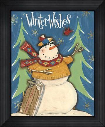 Framed Snowmen Season I Print