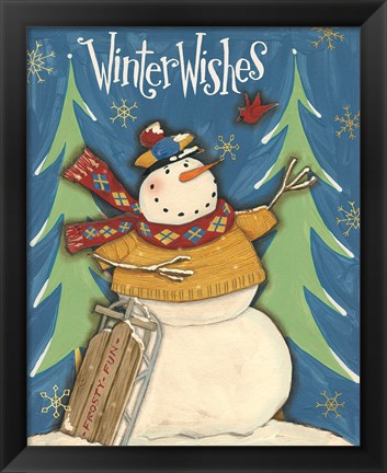 Framed Snowmen Season I Print