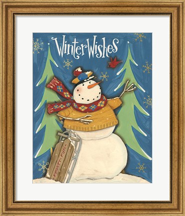 Framed Snowmen Season I Print