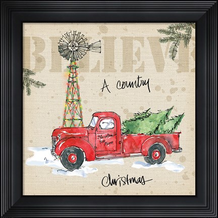 Framed Country Christmas IV Print