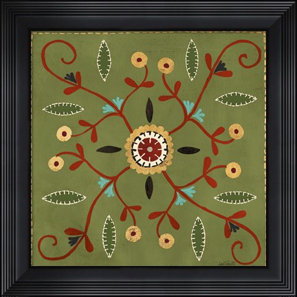 Framed Festive Tiles IV Print