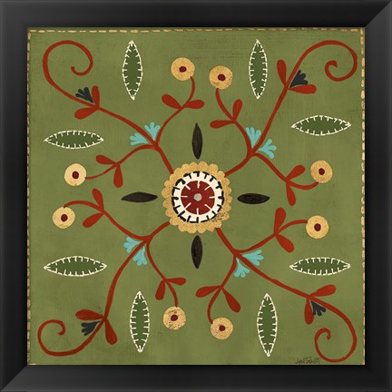 Framed Festive Tiles IV Print