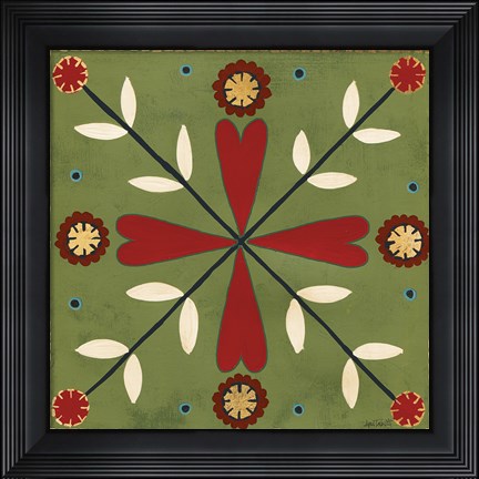 Framed Festive Tiles II Print
